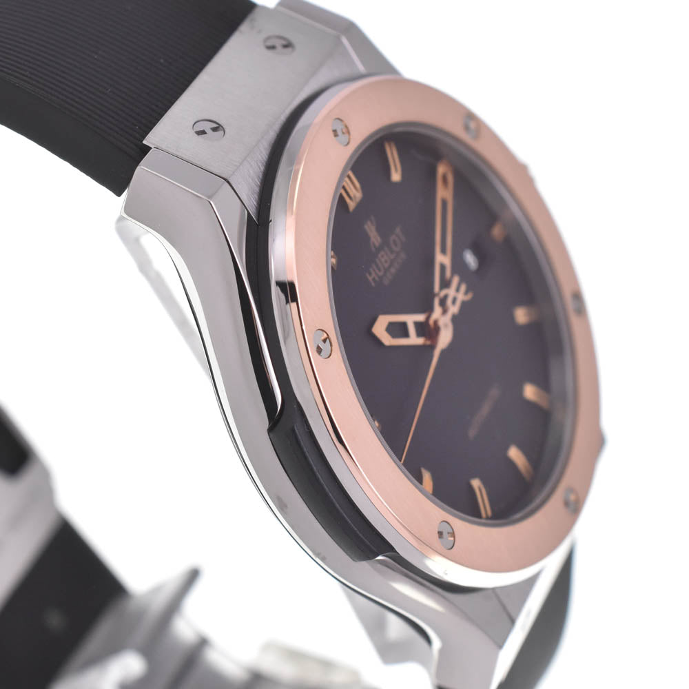 with paper HUBLOT Classic fusion 542.NO.1180.RX Titanium Gold black Dial Automatic Men's
 Watch P#140822