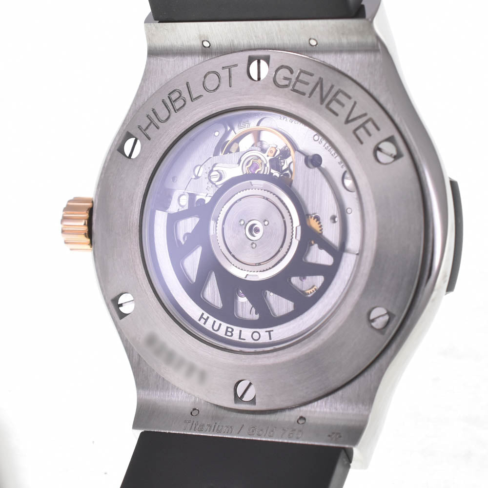 with paper HUBLOT Classic fusion 542.NO.1180.RX Titanium Gold black Dial Automatic Men's
 Watch P#140822