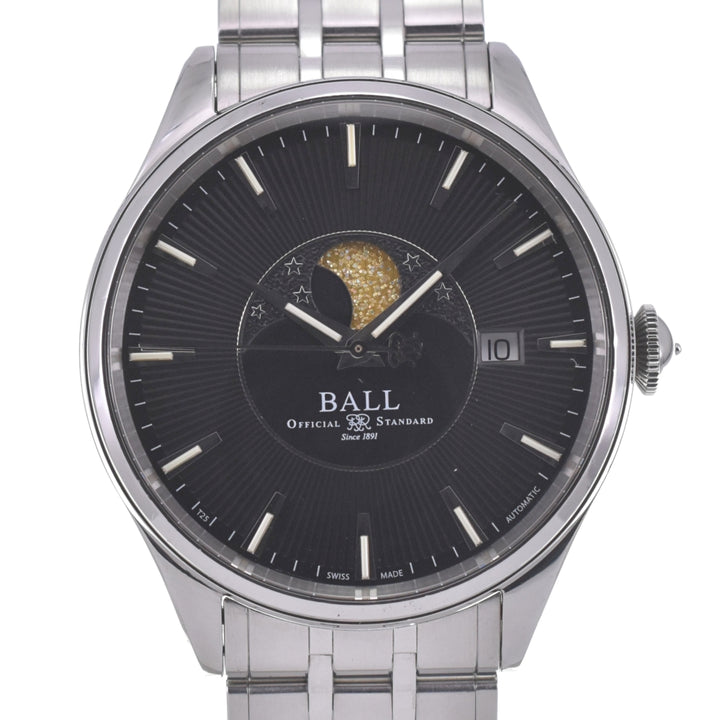 BALLWATCH Train master moon phase NM3082D Date black Dial Automatic Men's
 Watch O#140823