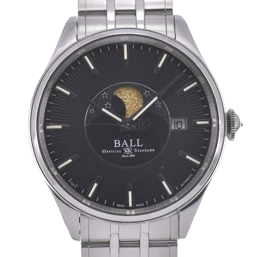 BALLWATCH Train master moon phase NM3082D Date black Dial Automatic Men's
 Watch O#140823