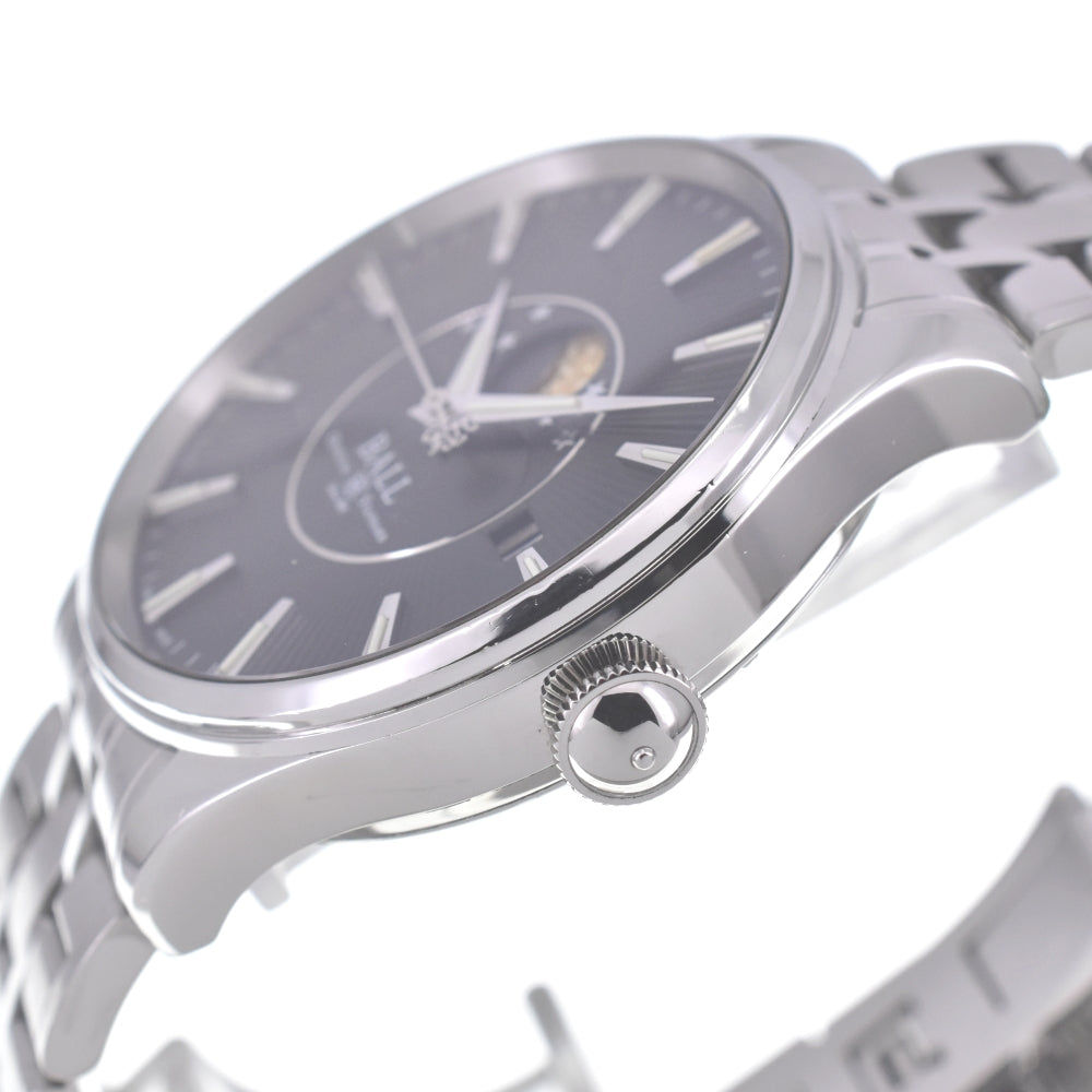 BALLWATCH Train master moon phase NM3082D Date black Dial Automatic Men's
 Watch O#140823