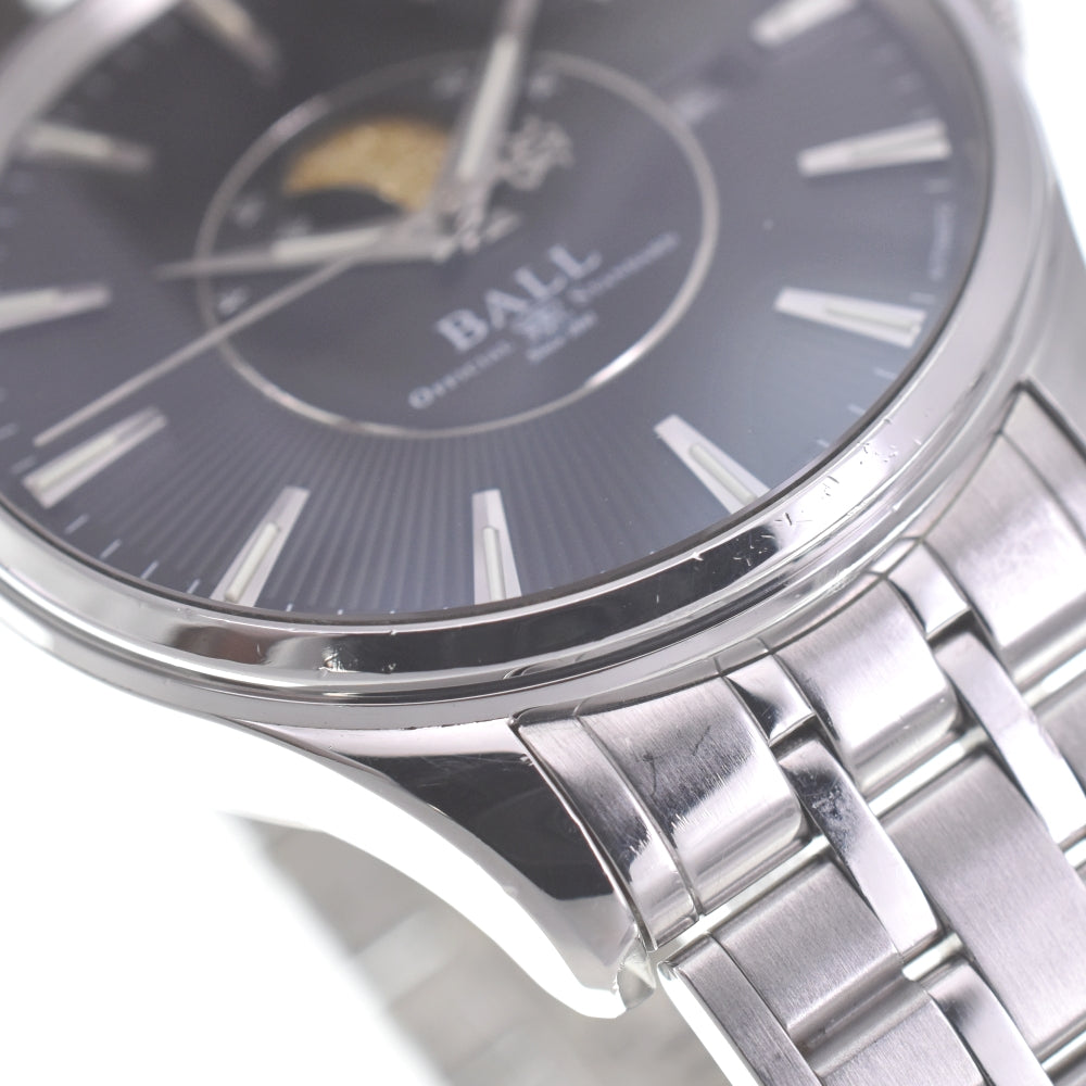 BALLWATCH Train master moon phase NM3082D Date black Dial Automatic Men's
 Watch O#140823