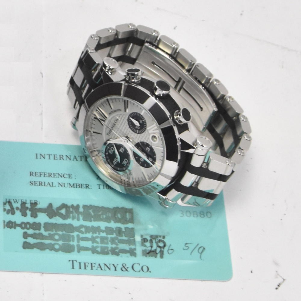 with paper TIFFANY&Co. Atlas Gen Z1000.82.12A21A00A Chronograph Silver Dial Automatic Men's
 Watch R#140848