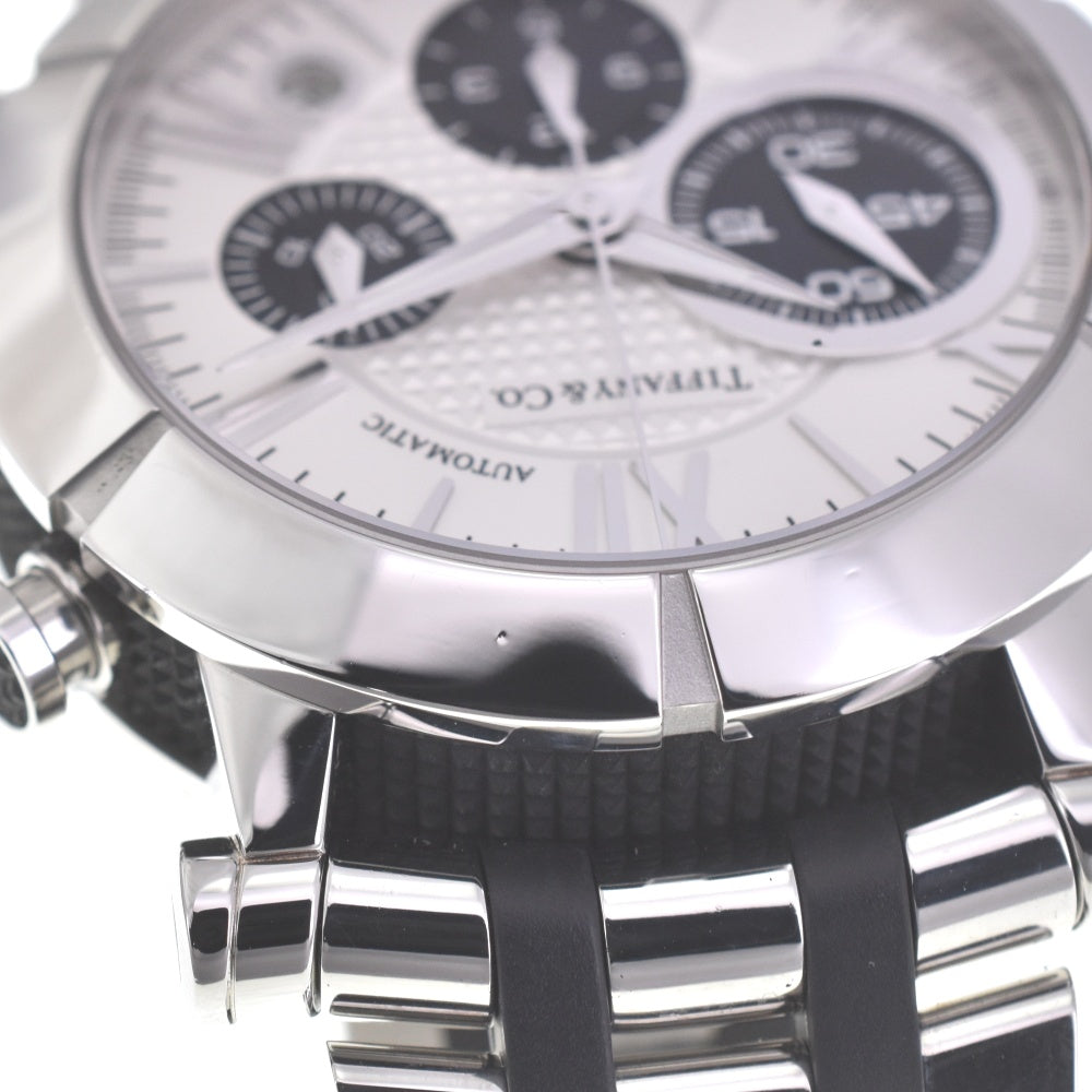 with paper TIFFANY&Co. Atlas Gen Z1000.82.12A21A00A Chronograph Silver Dial Automatic Men's
 Watch R#140848