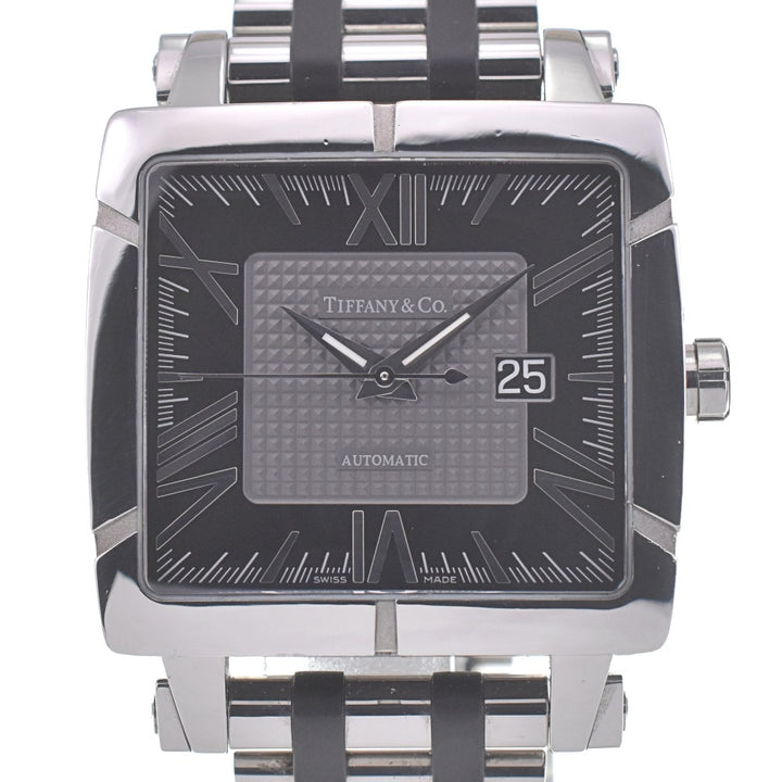 TIFFANY&Co. Atlas Gent Square Z1100.70.12A10A00A Date Black Grey Dial Automatic Men's
 Watch P#140865