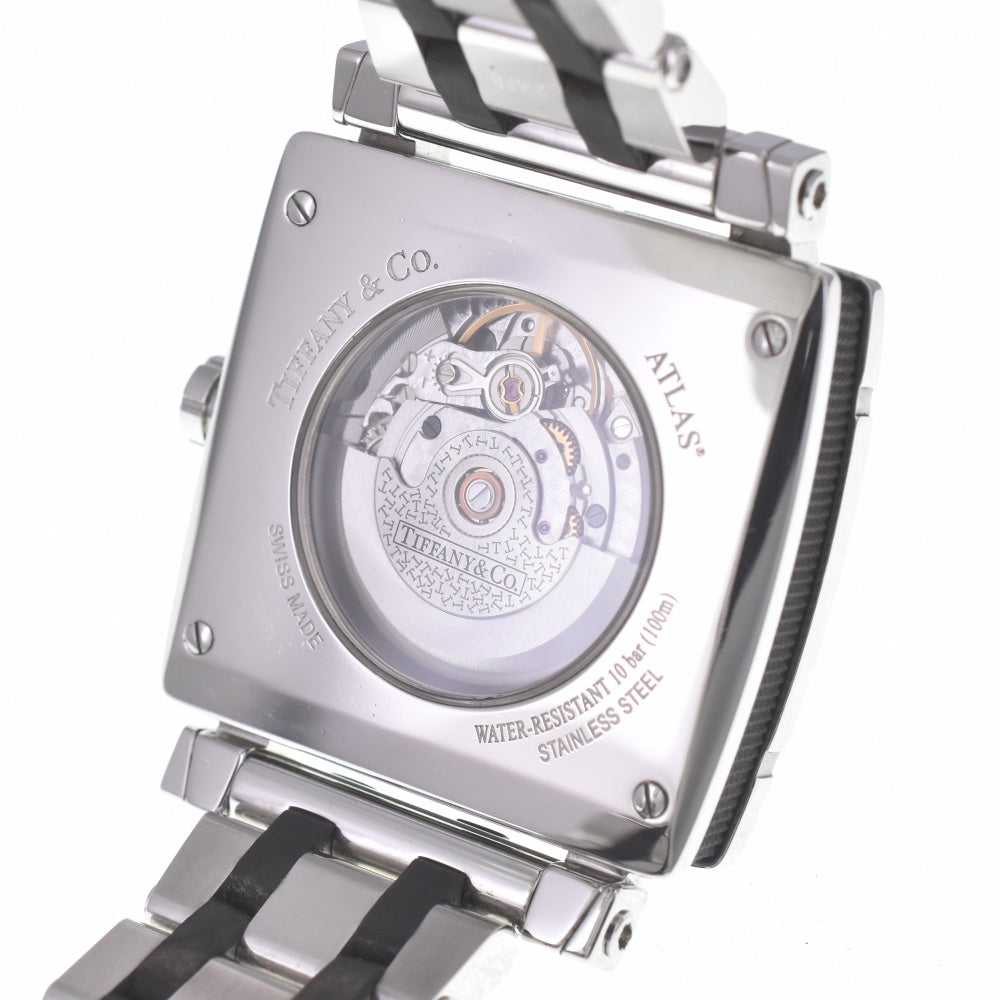 TIFFANY&Co. Atlas Gent Square Z1100.70.12A10A00A Date Black Grey Dial Automatic Men's
 Watch P#140865