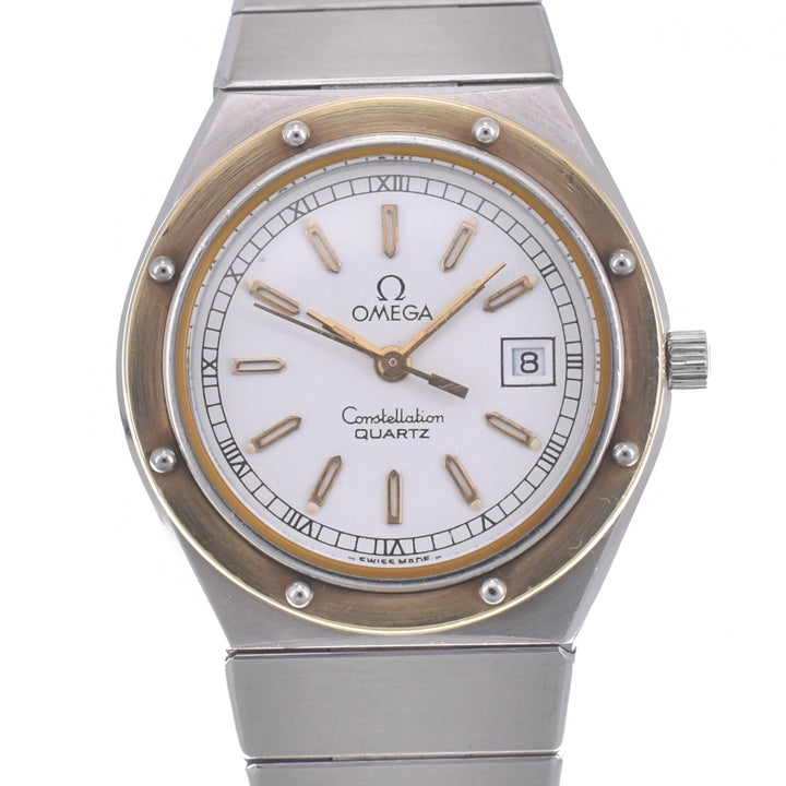 OMEGA Constellation Marine 596.0029 vintage Cal.1380 YG/Stainless Steel white Dial Quartz Ladies
 Watch P#140884