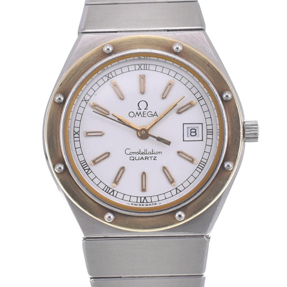 OMEGA Constellation Marine 596.0029 vintage Cal.1380 YG/Stainless Steel white Dial Quartz Ladies
 Watch P#140884