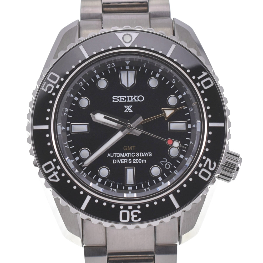 with paper SEIKO Prospex Diver Scuba SBEJ011/6R54-00D0 GMT black Dial Automatic Men's
 Watch O#140893