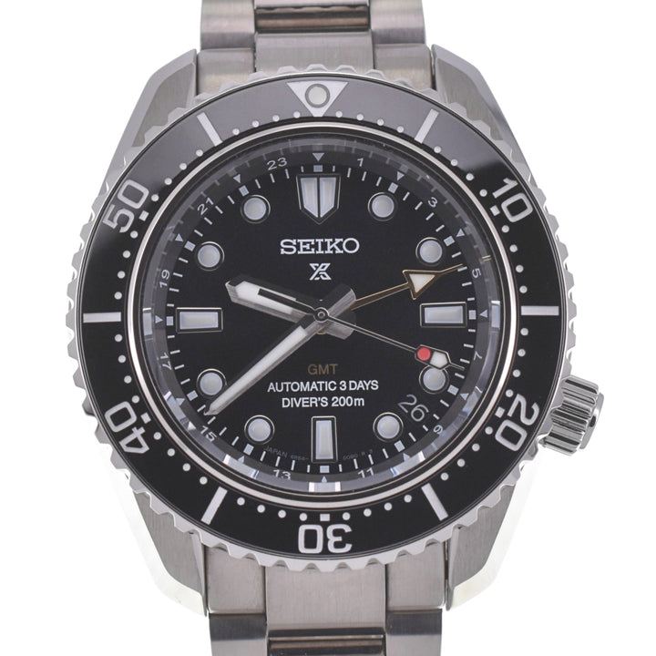 with paper SEIKO Prospex Diver Scuba SBEJ011/6R54-00D0 GMT black Dial Automatic Men's
 Watch O#140893