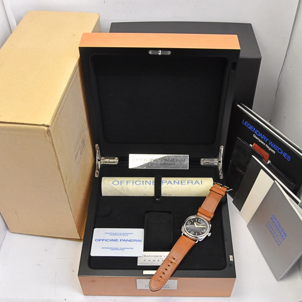 with paper PANERAI Radiomir 1938 PAM00232 special edition Brown Dial Hand Winding Men's
 Watch Z#140907