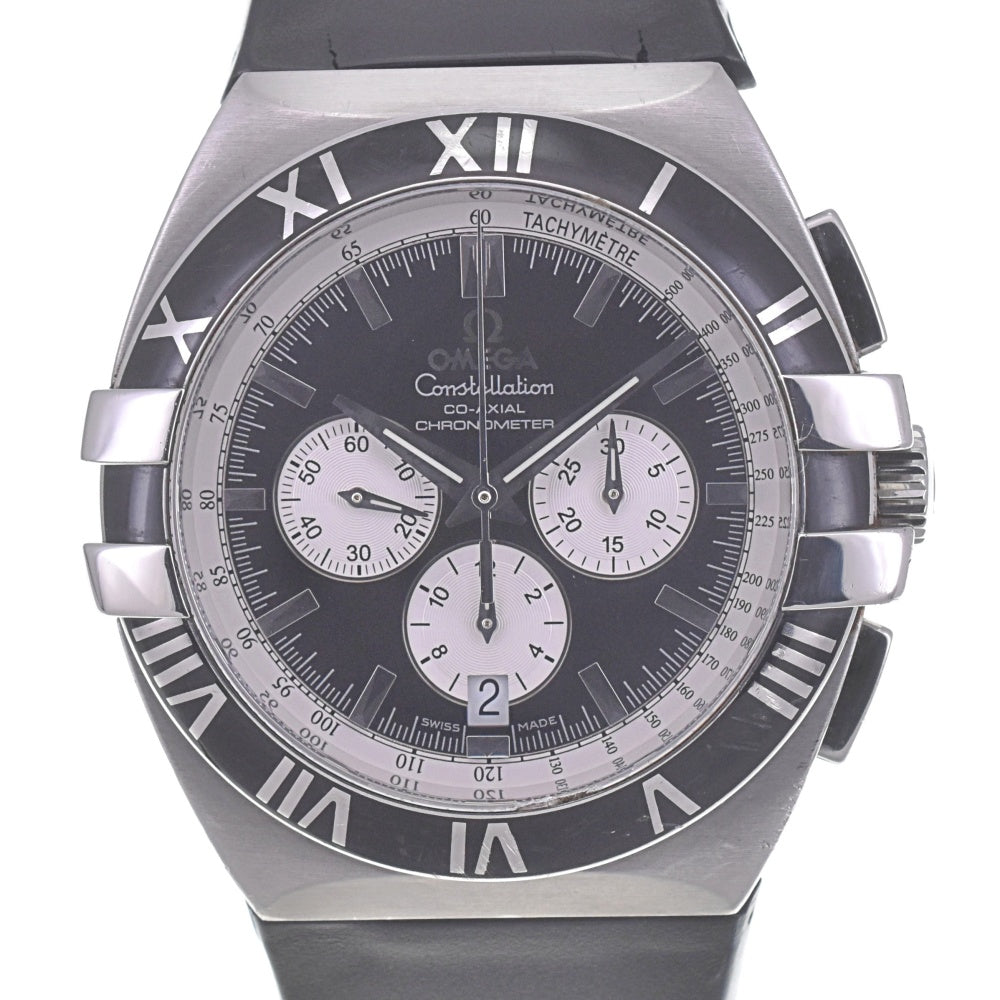 with paper OMEGA Constellation Double Eagle 1819.51.91 Chronograph Date Black / Silver Dial Automatic Men's
 Watch Q#140915