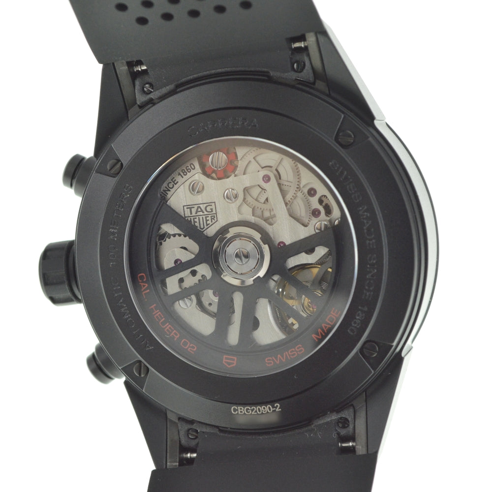 with paper TAG HEUER Carrera Caliber Heuer 02 CBG2090.FT6145 Chronograph black Dial Automatic Men's
 Watch O#140917