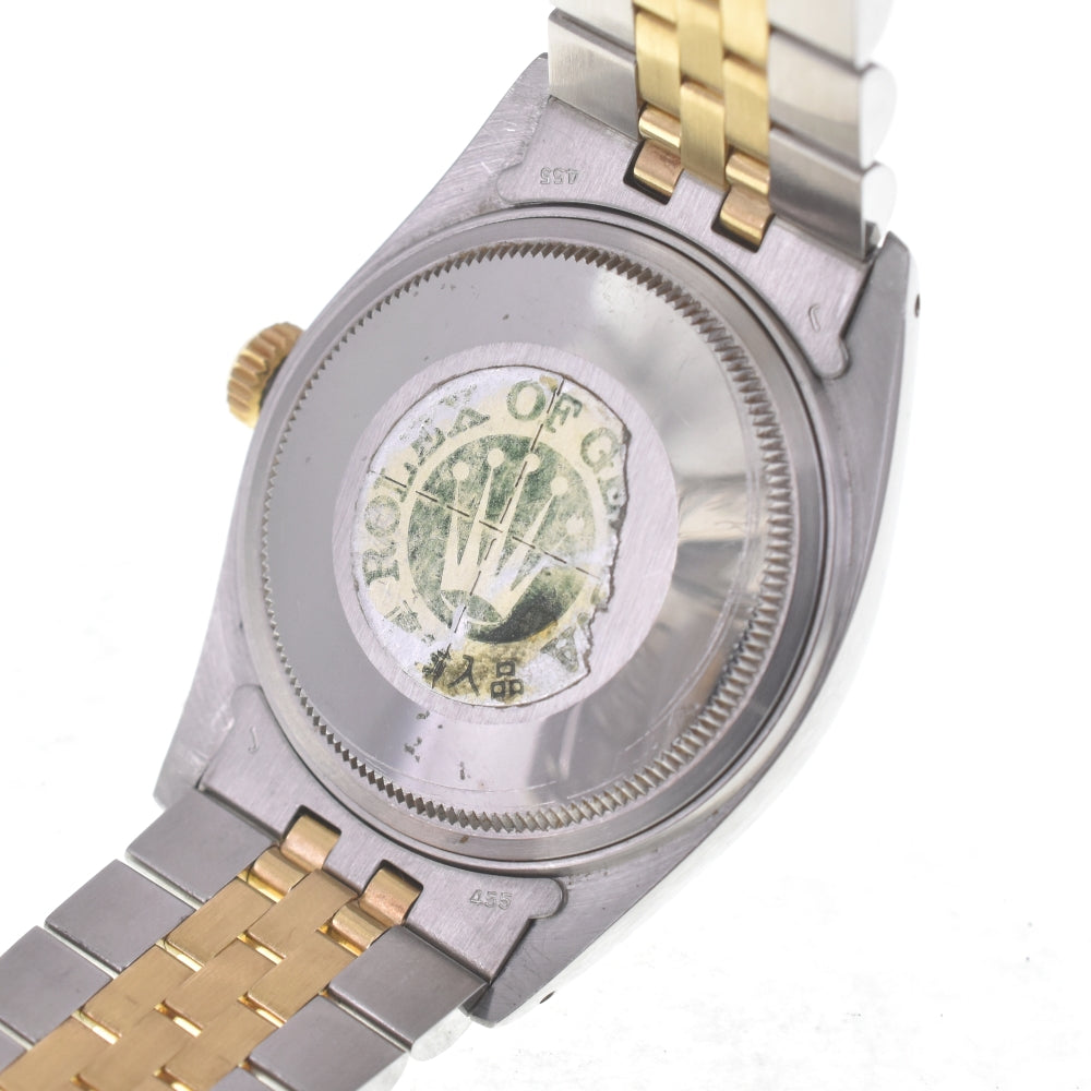 ROLEX Oyster Perpetual DATEJUST Ｒef.16013 Stainless Steel/YG Cal.3035 gold Dial Automatic Men's
 Watch Q#141015