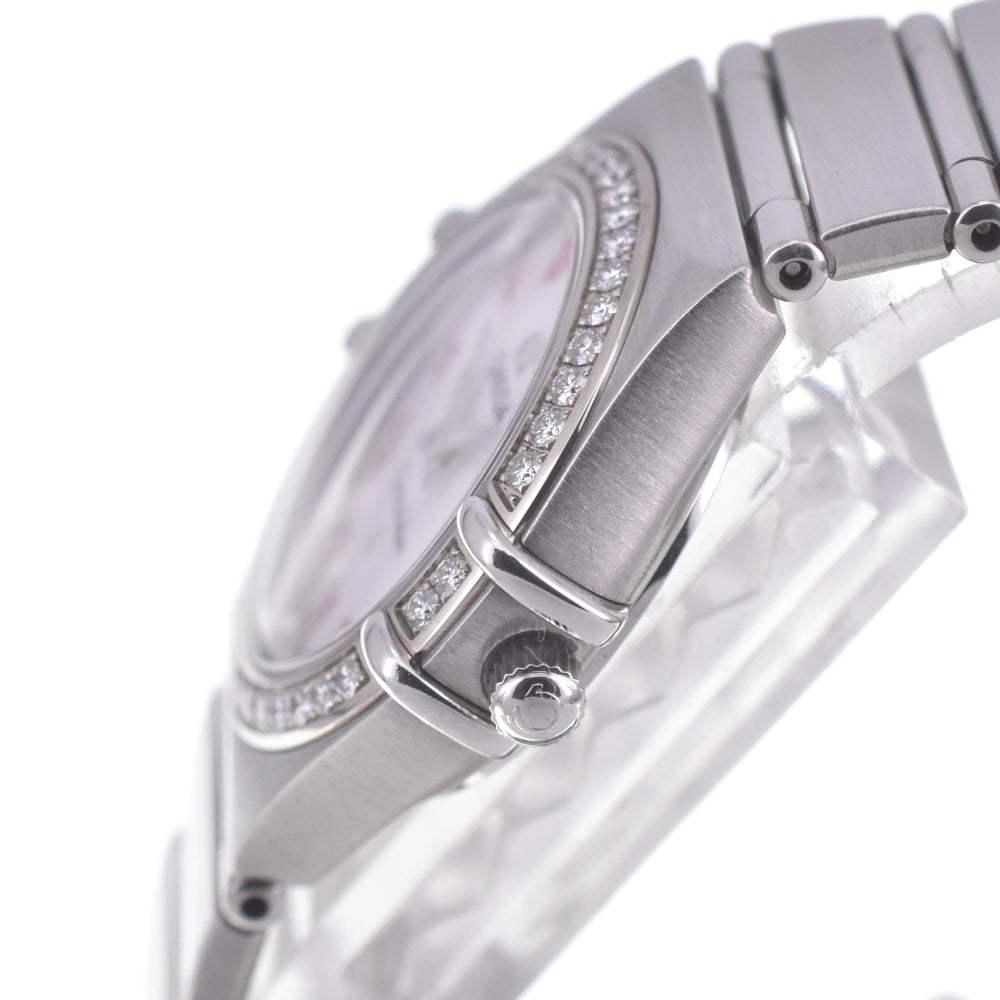 with paper OMEGA Constellation 1476.63 Diamond Bezel White shell Dial Quartz Ladies
 Watch Q#141021