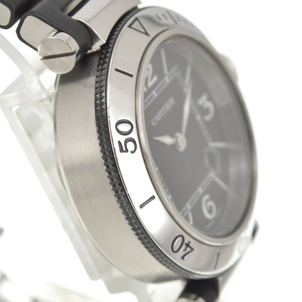 CARTIER Pasha Seatimer SM W3140003 black Dial Quartz Ladies
 Watch Q#141027