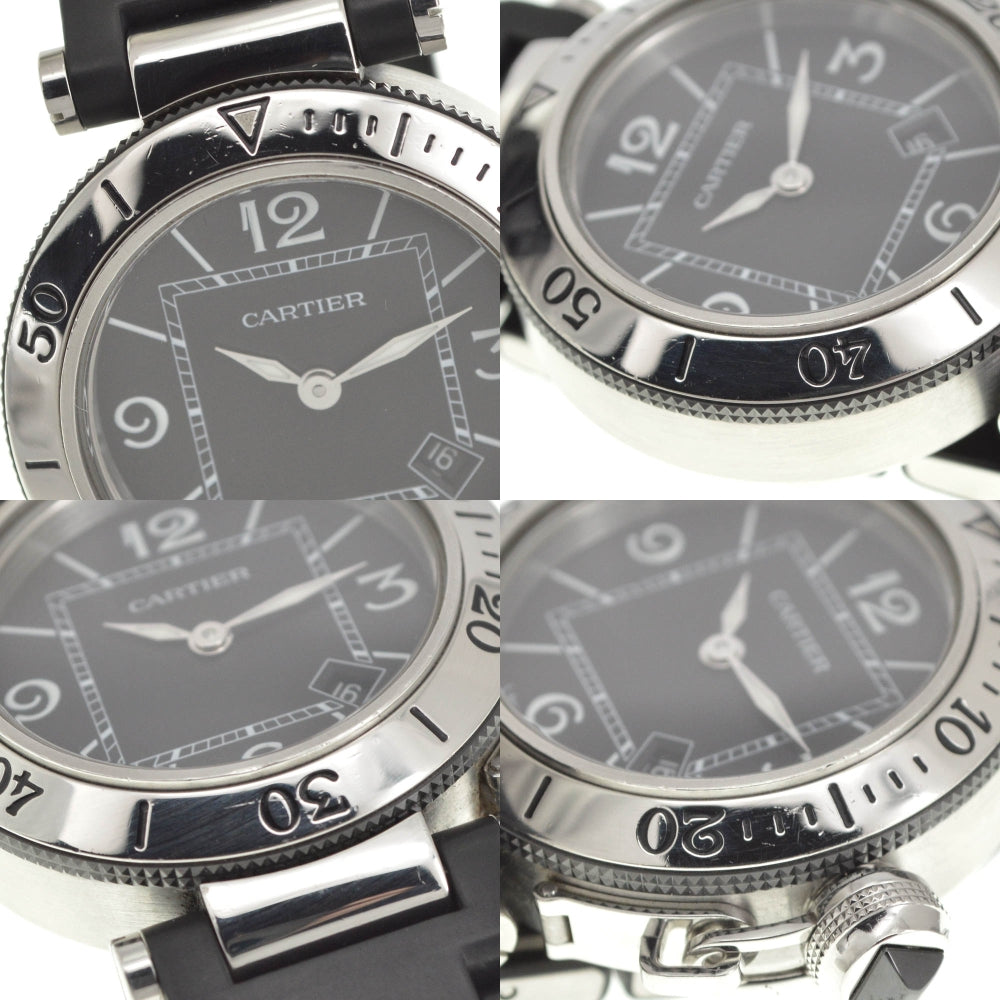 CARTIER Pasha Seatimer SM W3140003 black Dial Quartz Ladies
 Watch Q#141027