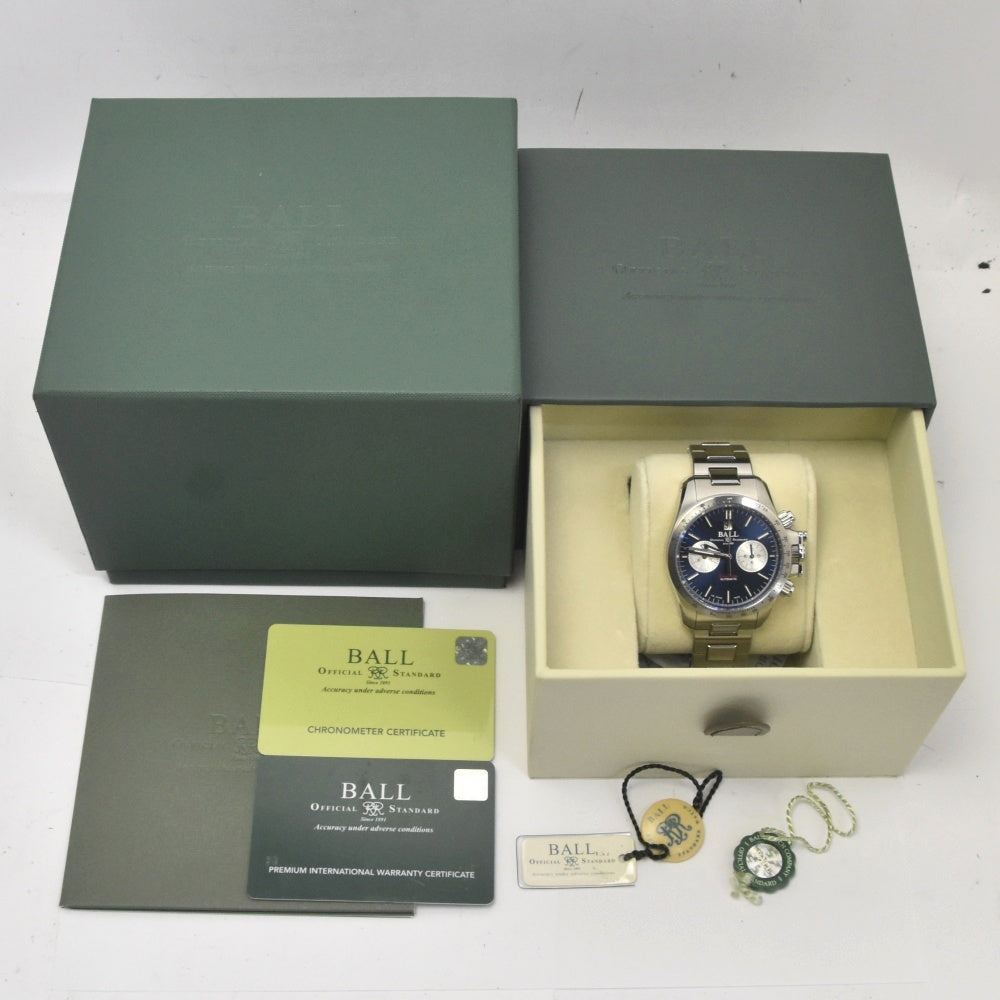 with paper BALLWATCH Engineer Hydrocarbon Racer CM2198C-S2CJ-BE Chronograph blue Dial Automatic Men's
 Watch C#142028