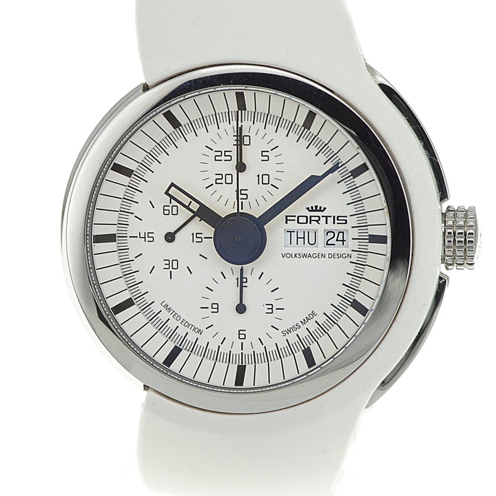 with paper FORTIS Volkswagen Space Leader 661.20.141 Chronograph white Dial Automatic Men's
 Watch O#141046