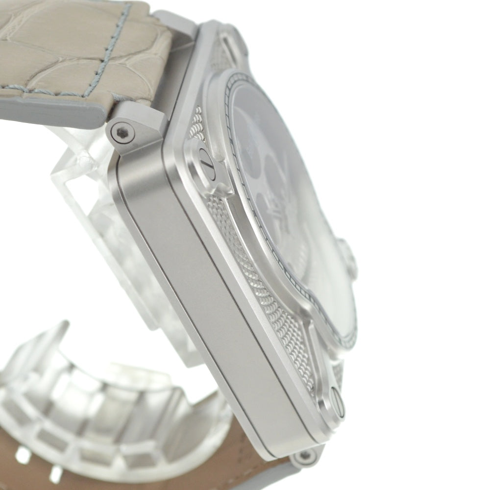 with paper Bell＆Ross Laughing Skull BR01-SKULL-SK-ST 500 worldwide limited Silver Dial Hand Winding Men's
 Watch P#141049