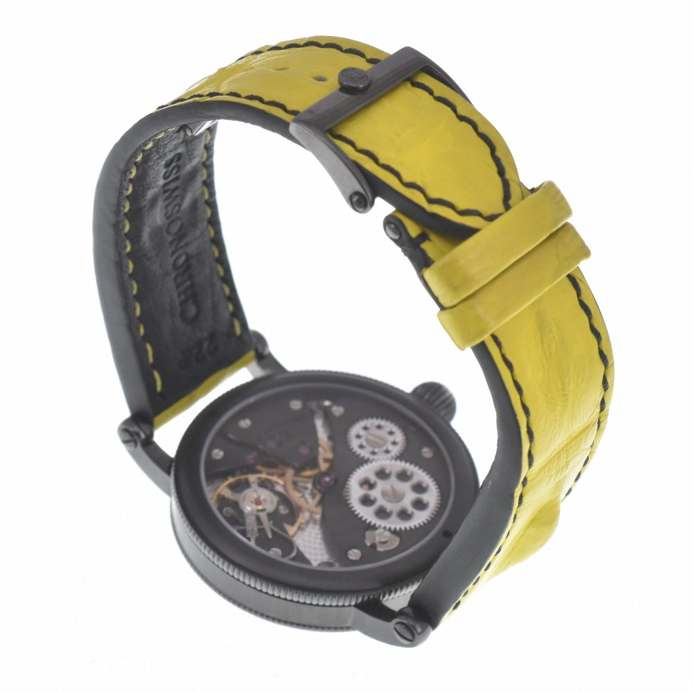 with paper Chronoswiss Flying Ground Regulator CH-6725-BKBK Limited to 15 pieces worldwide black Dial Hand Winding Men's
 Watch P#141055