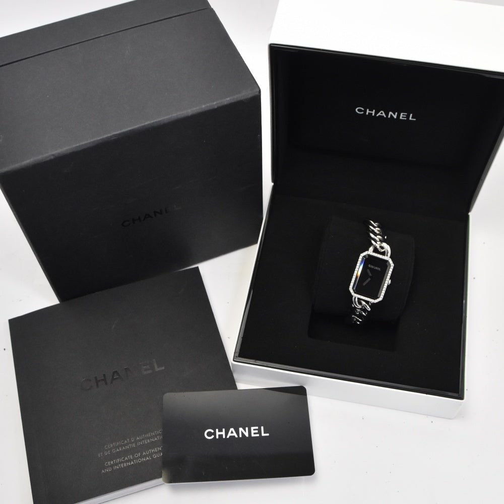 with paper CHANEL Premiere H3254 Diamond Bezel black Dial Quartz Ladies
 Watch P#141058