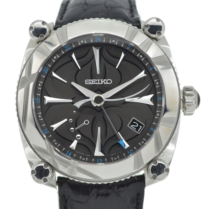 with paper SEIKO Galante SBLA047 (5R66-0AC1) Power reserve date black Dial Spring drive Men's
 Watch O#141064