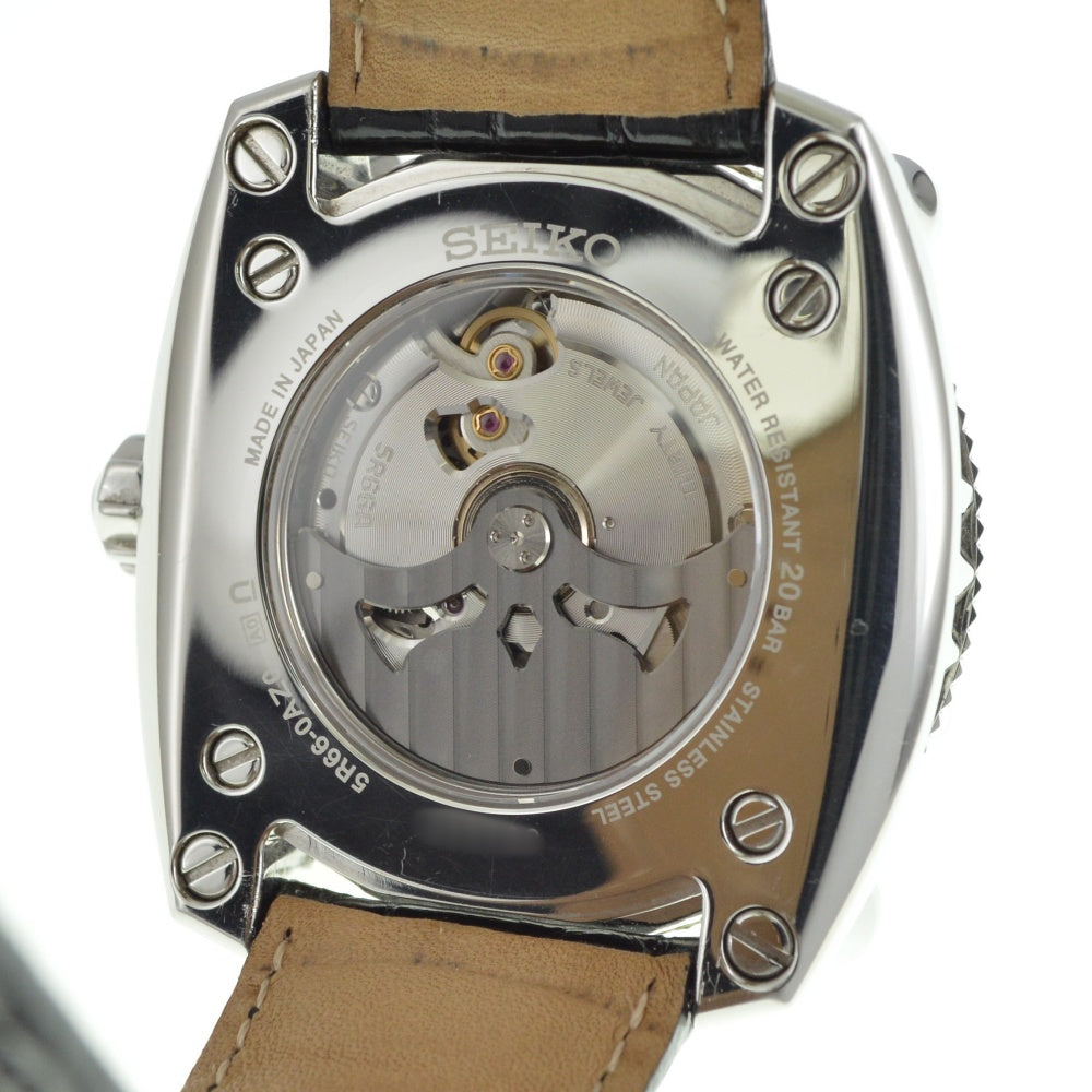 with paper SEIKO Galante SBLA047 (5R66-0AC1) Power reserve date black Dial Spring drive Men's
 Watch O#141064