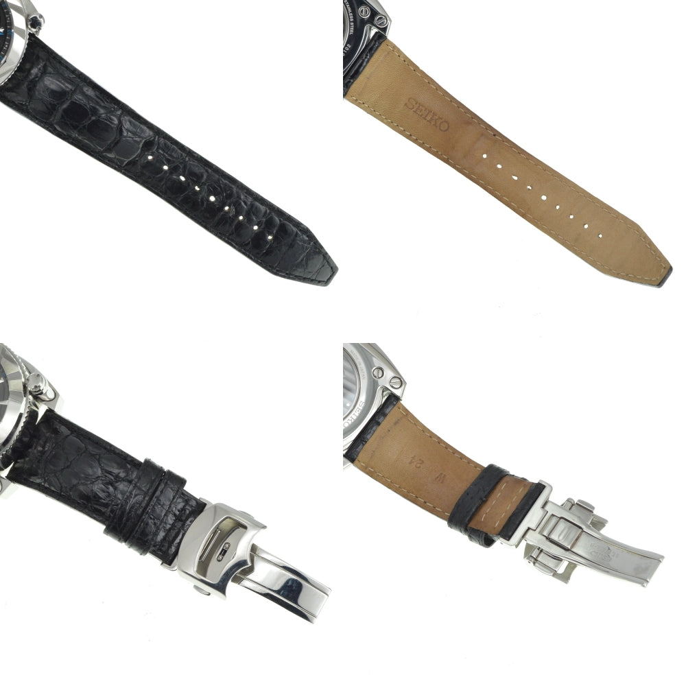 with paper SEIKO Galante SBLA047 (5R66-0AC1) Power reserve date black Dial Spring drive Men's
 Watch O#141064