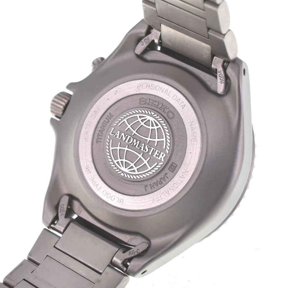 SEIKO Landmaster Transporter Adventure Mitsuro Ohba model SBCW009 Kinetic blue Dial Auto quartz Men's
 Watch Q#141065