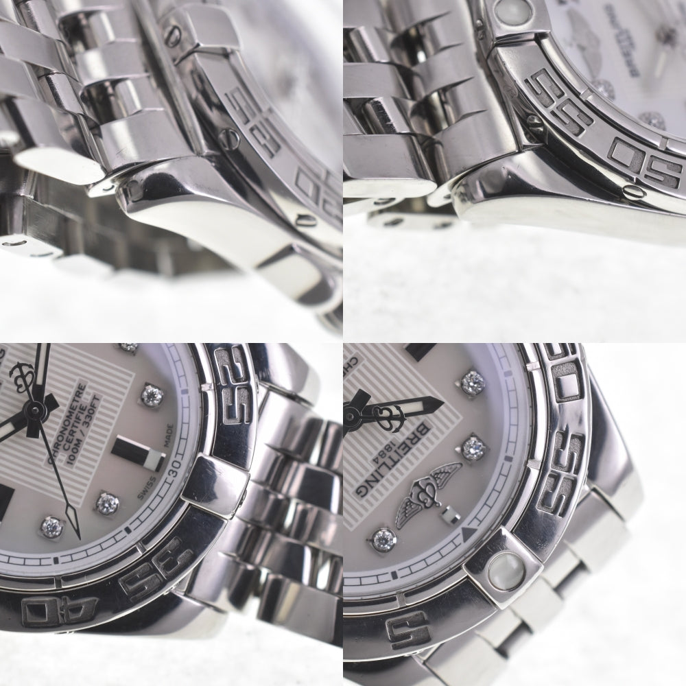 with paper BREITLING Galactic A71356 8P diamond date White shell Dial Quartz Ladies
 Watch Q#141067