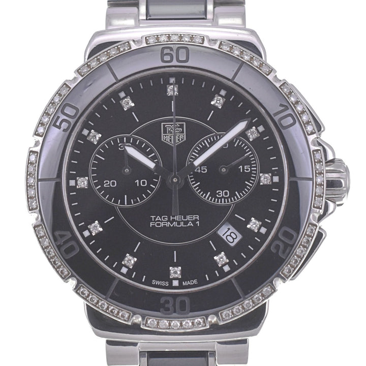 with paper TAG HEUER Formula 1 CAH1212.BA0862 Diamond/Stainless Steel/Ceramic black Dial Quartz Unisex
 Watch Q#141070