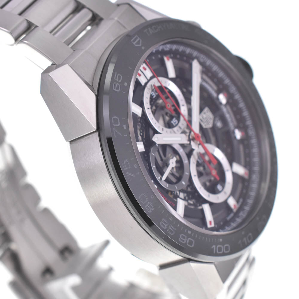 with paper TAG HEUER Carrera CAR2A1W-0 Ceramic Bezel Chronograph Date Black / skeleton Dial Automatic Men's
 Watch P#141086