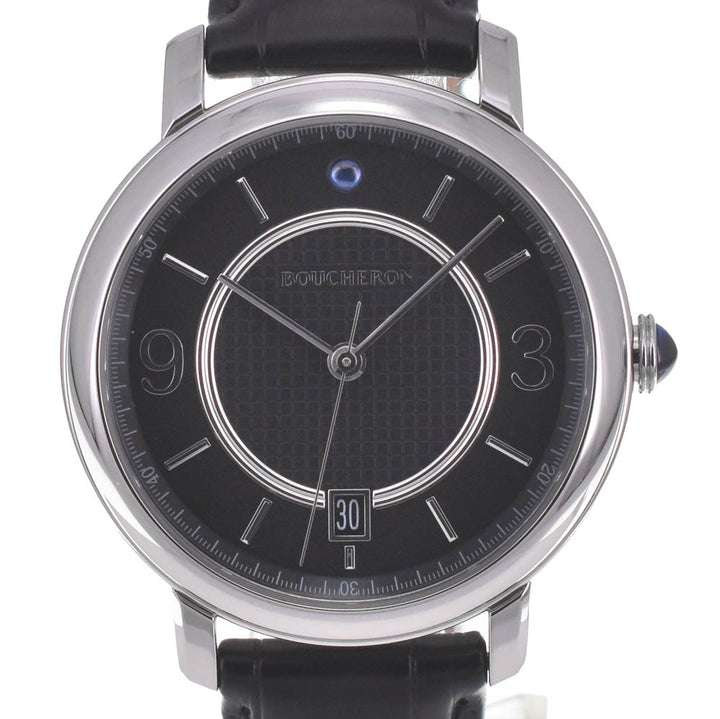 with paper Boucheron Epure WA021202 Date black Dial Automatic Men's
 Watch P#141122