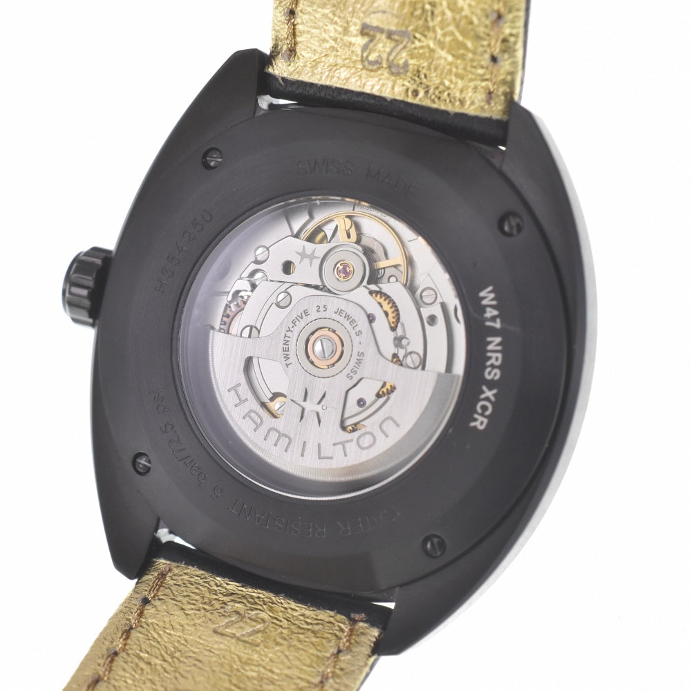 with paper HAMILTON American Classic Pan Euro PVD H354250 Black / gold Dial Automatic Men's
 Watch P#141123