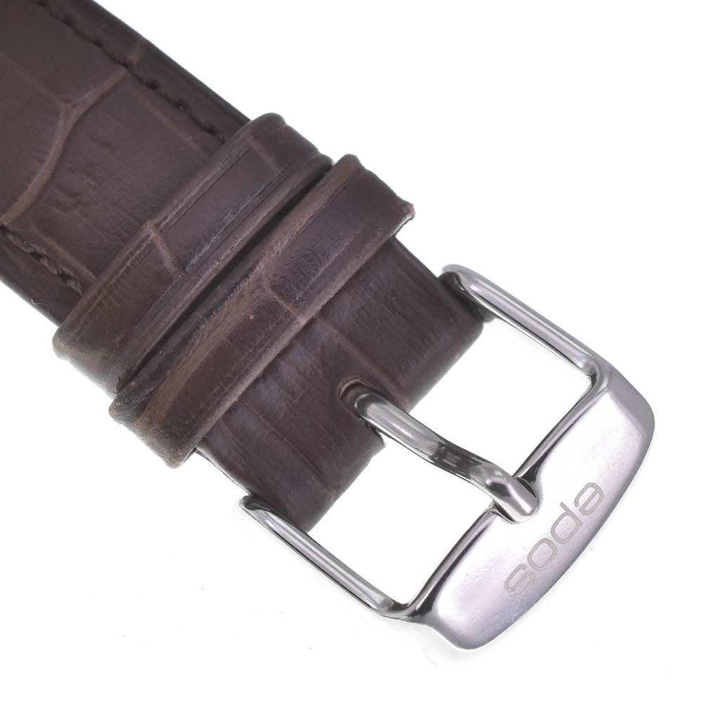 with paper EPOS Emotion 3390AGY Date Stainless Steel Leather gray Dial Automatic Men's
 Watch P#141143