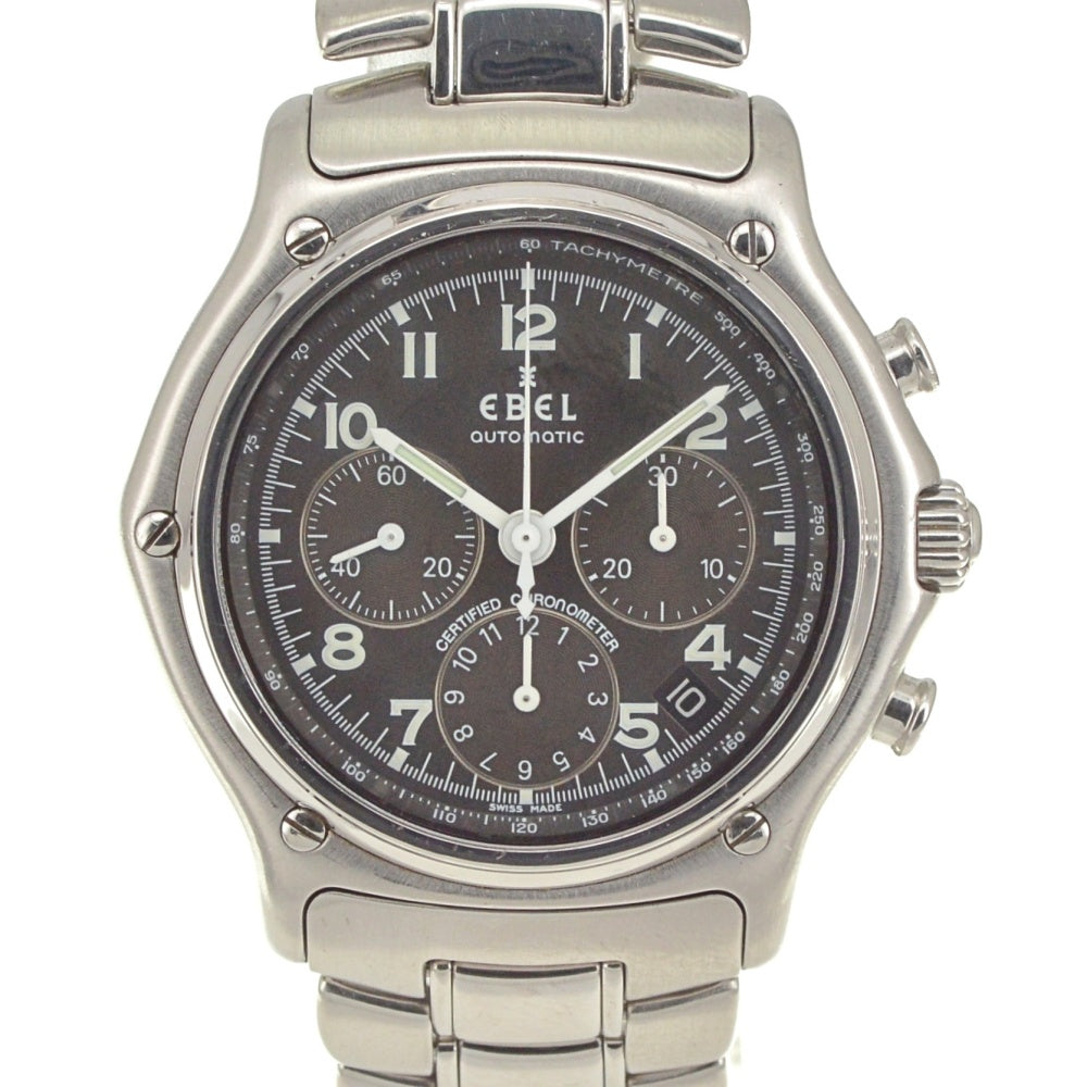 with paper EBEL 1911 Modulor E9137240 Chronograph Date black Dial Automatic Men's
 Watch Q#141164