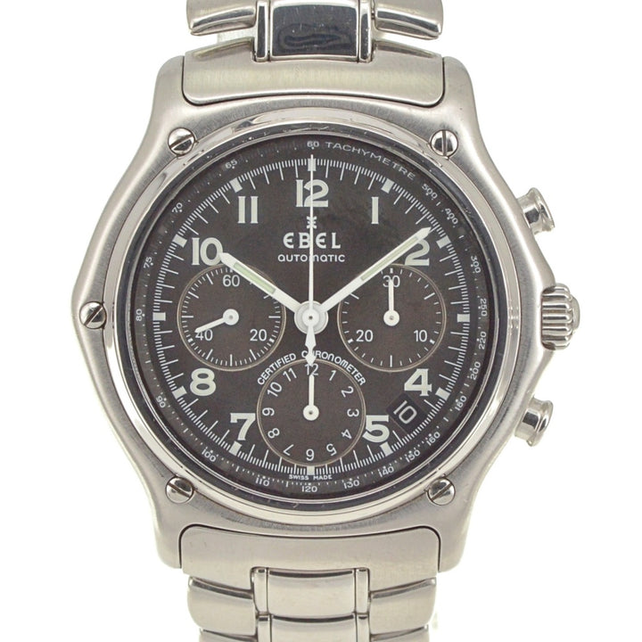 with paper EBEL 1911 Modulor E9137240 Chronograph Date black Dial Automatic Men's
 Watch Q#141164