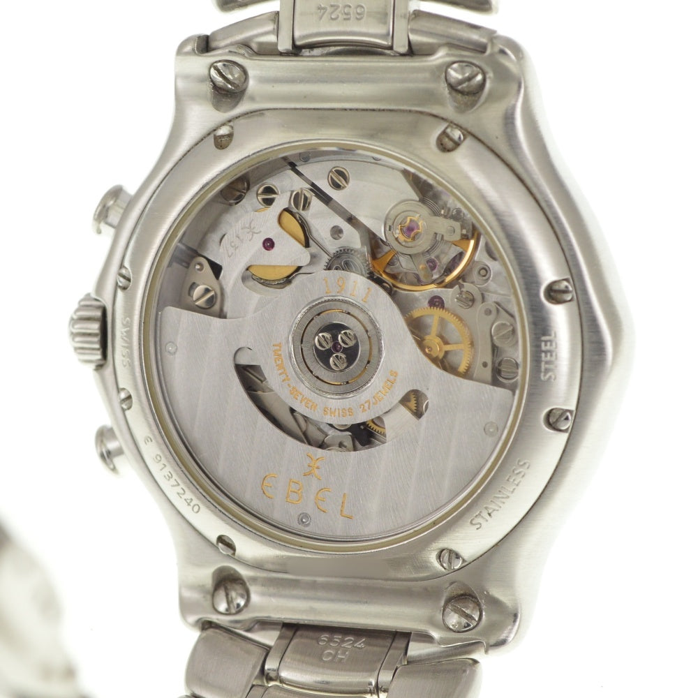 with paper EBEL 1911 Modulor E9137240 Chronograph Date black Dial Automatic Men's
 Watch Q#141164