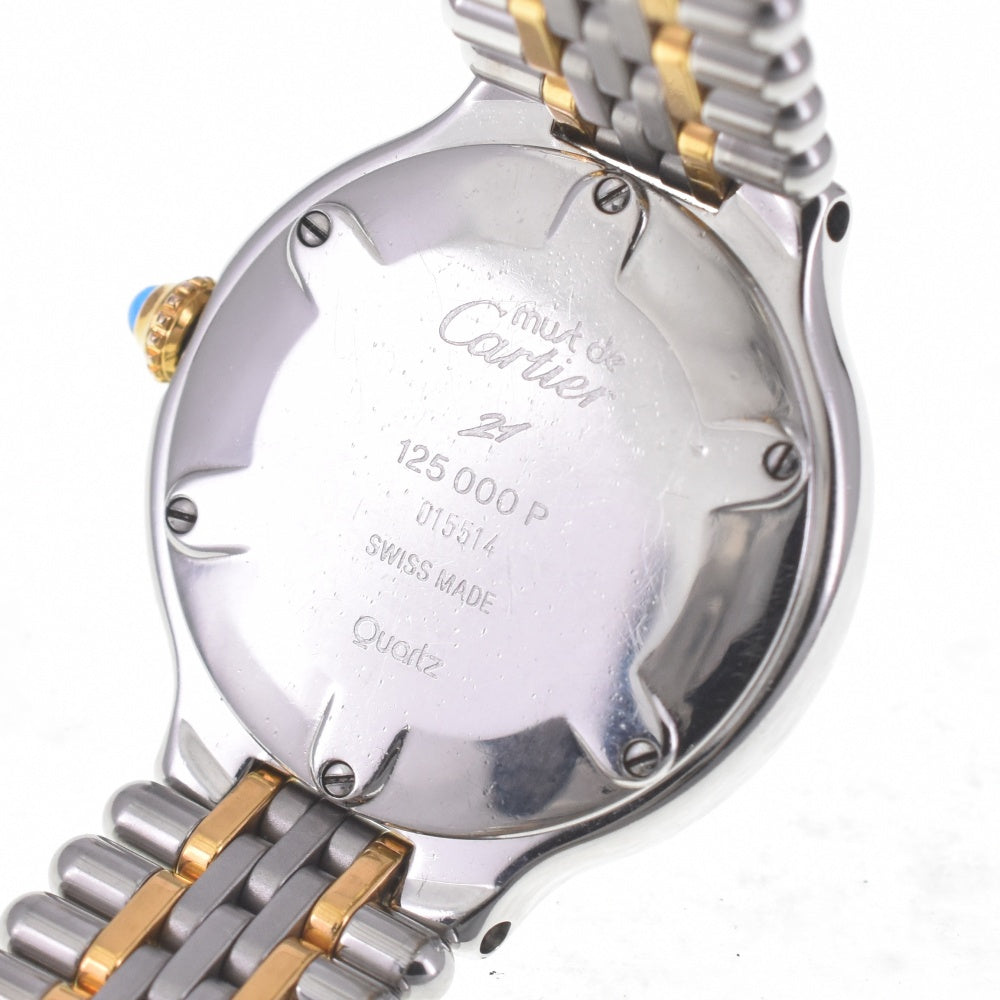 CARTIER Must21 W10051F4 Stainless Steel/Gold Plated Ivory Dial Quartz Ladies
 Watch Q#141165