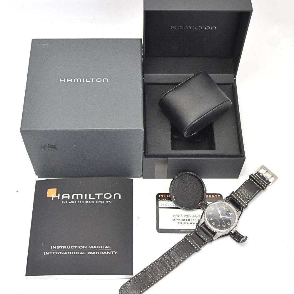 with paper HAMILTON Khaki Pioneer Mecha H60419 black Dial Automatic Men's
 Watch P#141174