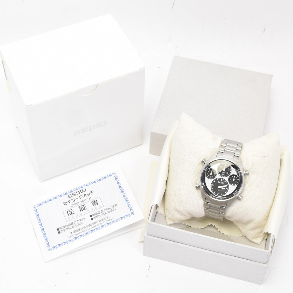 with paper SEIKO Prospex Speed Timer SBER001/8A50-00A0 Chronograph Silver / Black Dial Solar Men's
 Watch P#141192