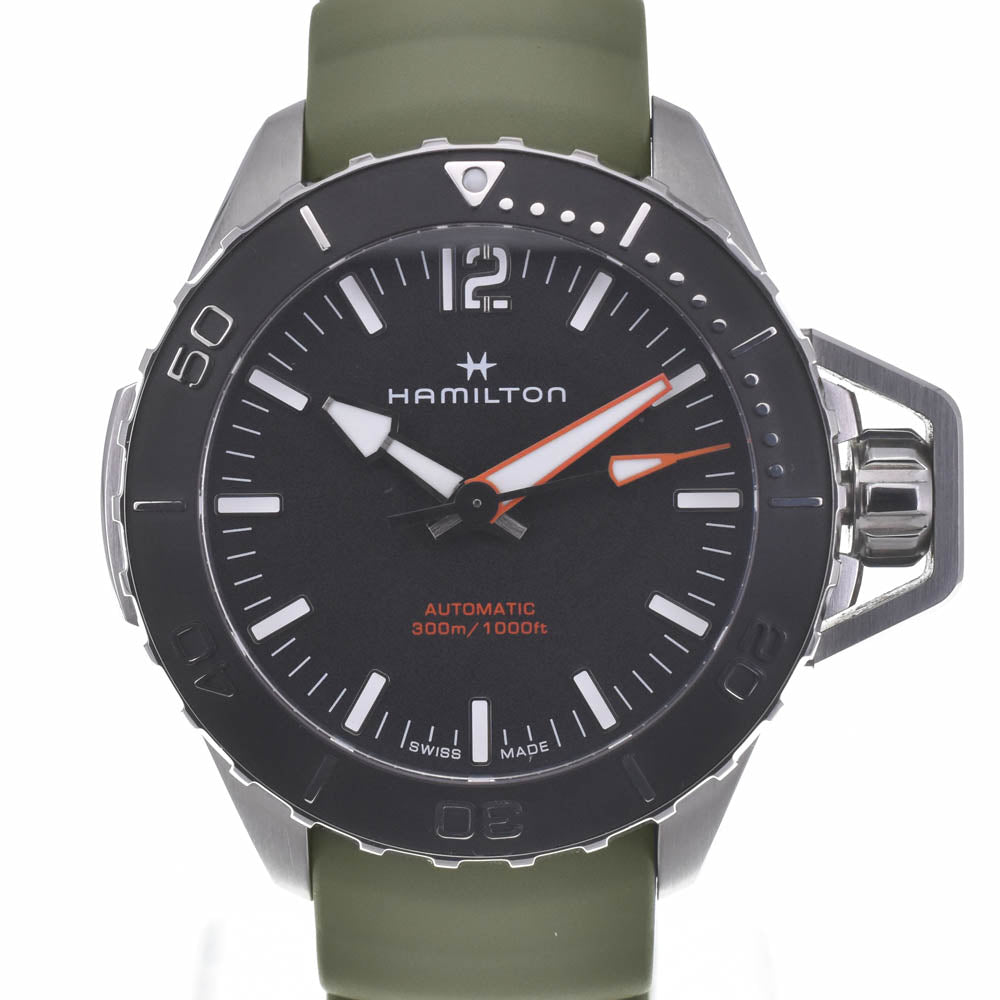 with paper HAMILTON Khaki navy open water H778250 black Dial Automatic Men's
 Watch P#141194