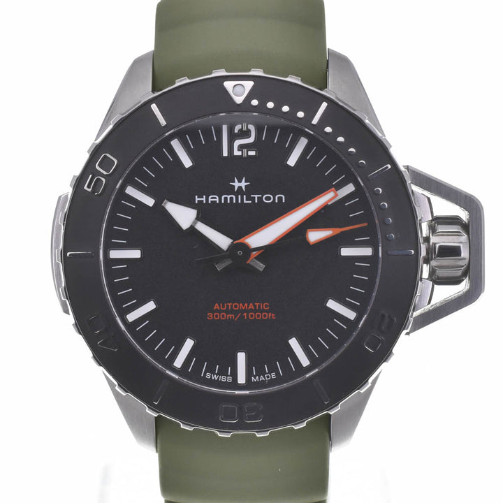 with paper HAMILTON Khaki navy open water H778250 black Dial Automatic Men's
 Watch P#141194