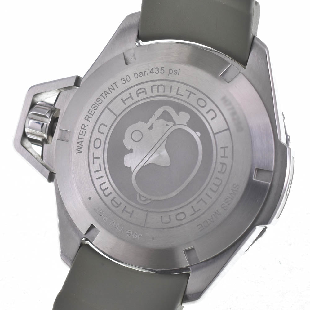 with paper HAMILTON Khaki navy open water H778250 black Dial Automatic Men's
 Watch P#141194