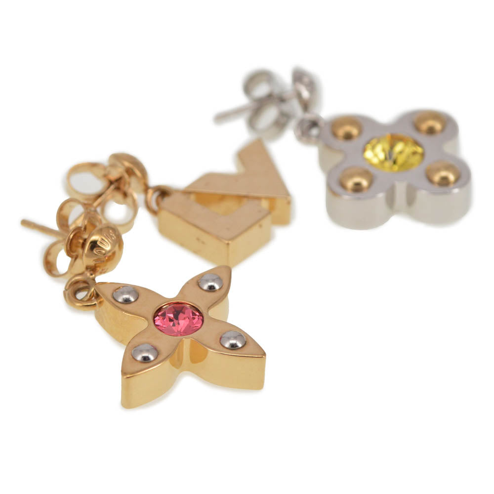 LOUIS VUITTON earring Bookle Doreuil Love Letters M67037 metal Ladies
 jewelry S#141195