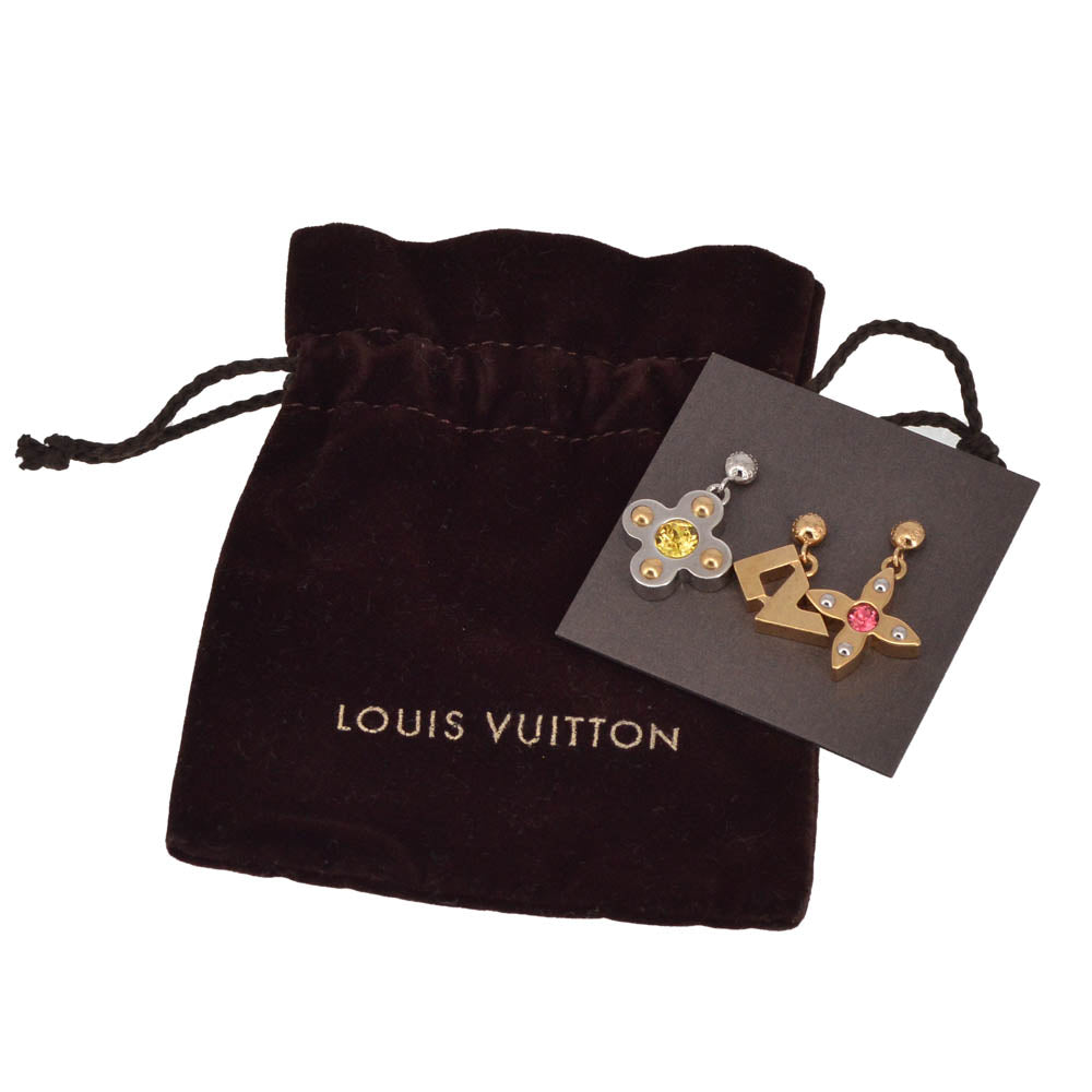 LOUIS VUITTON earring Bookle Doreuil Love Letters M67037 metal Ladies
 jewelry S#141195