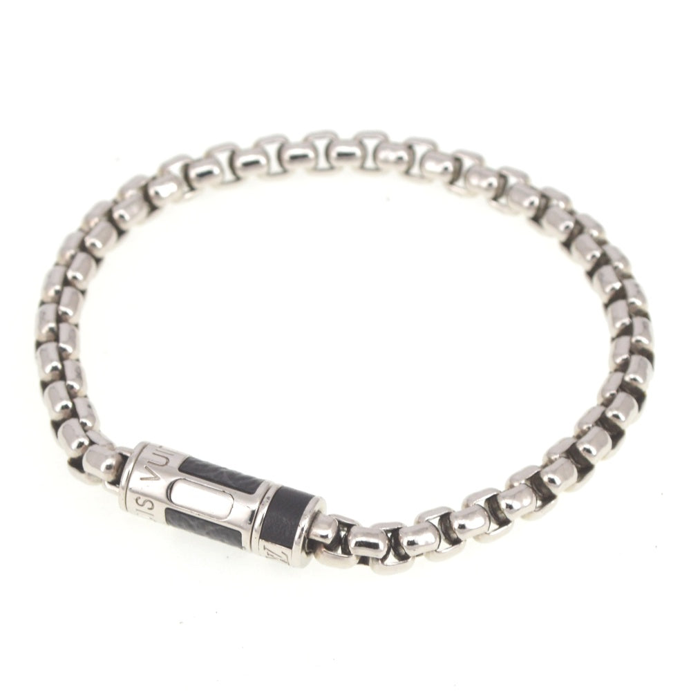 LOUIS VUITTON Chain Monogram Eclipse M63107 Bracelet Men's
 jewelry S#141198