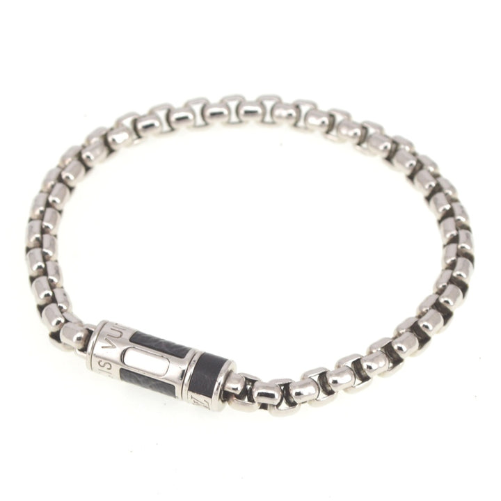 LOUIS VUITTON Chain Monogram Eclipse M63107 Bracelet Men's
 jewelry S#141198