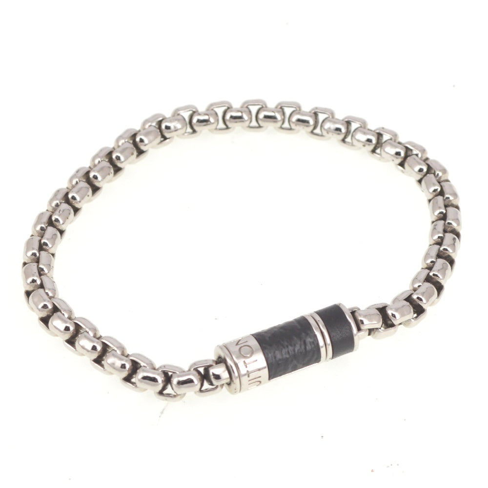 LOUIS VUITTON Chain Monogram Eclipse M63107 Bracelet Men's
 jewelry S#141198